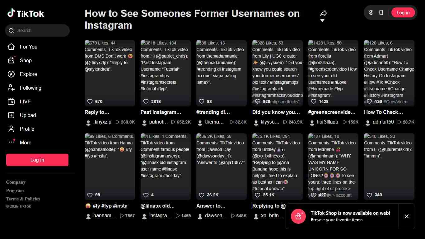How to See Someones Former Usernames on Instagram TikTok